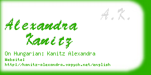 alexandra kanitz business card